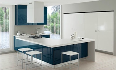 cocina color azul