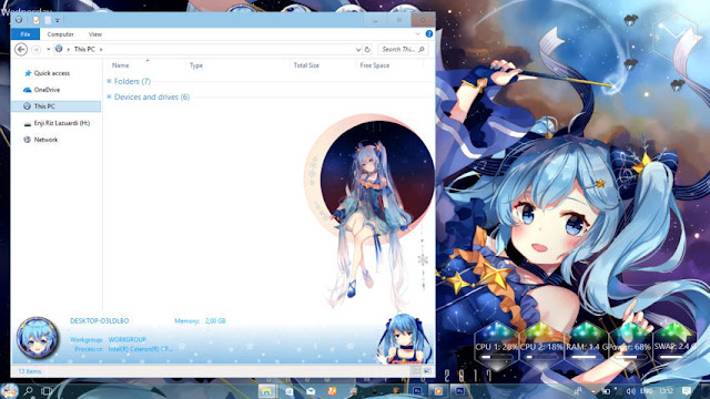 Snow Miku Theme Win 10 Ver. 1809 by Enji Riz Lazuardi