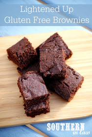 Lightened Up Gluten Free Brownie Recipe with Chewy Edges  low fat, gluten free, low sugar, refined sugar free, clean eating friendly, healthy brownie recipes