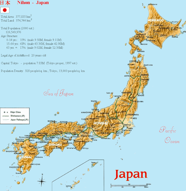 map of japan. Map of Japan