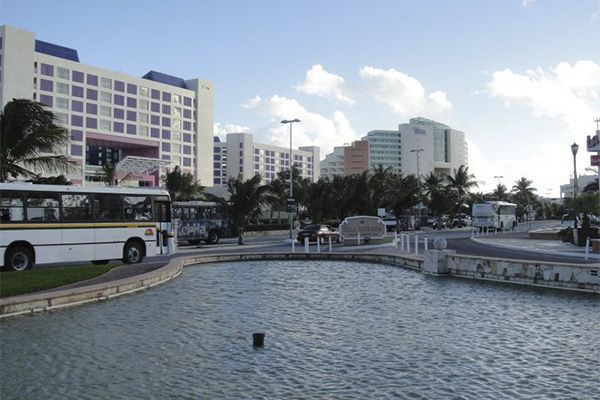 Plaza en Cancún.