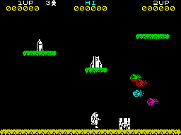 Screenshot of the video game Jetpac