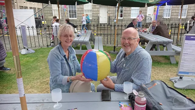 Birthday boy and wife Edinburgh 2024