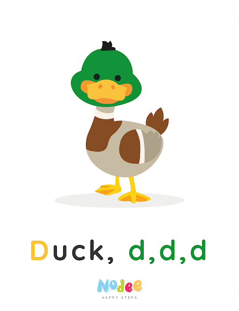 Letter D - Duck -  Nodee Happy Steps