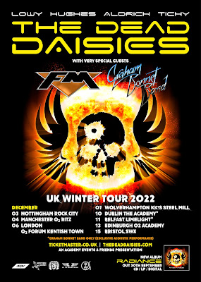 The Dead Daisies + FM + Graham Bonnet Band - UK tour Dec 2022 - poster