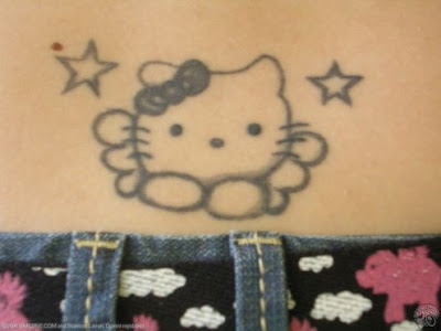 hello kitty tattoos with stars. hello kitty tattoos with stars