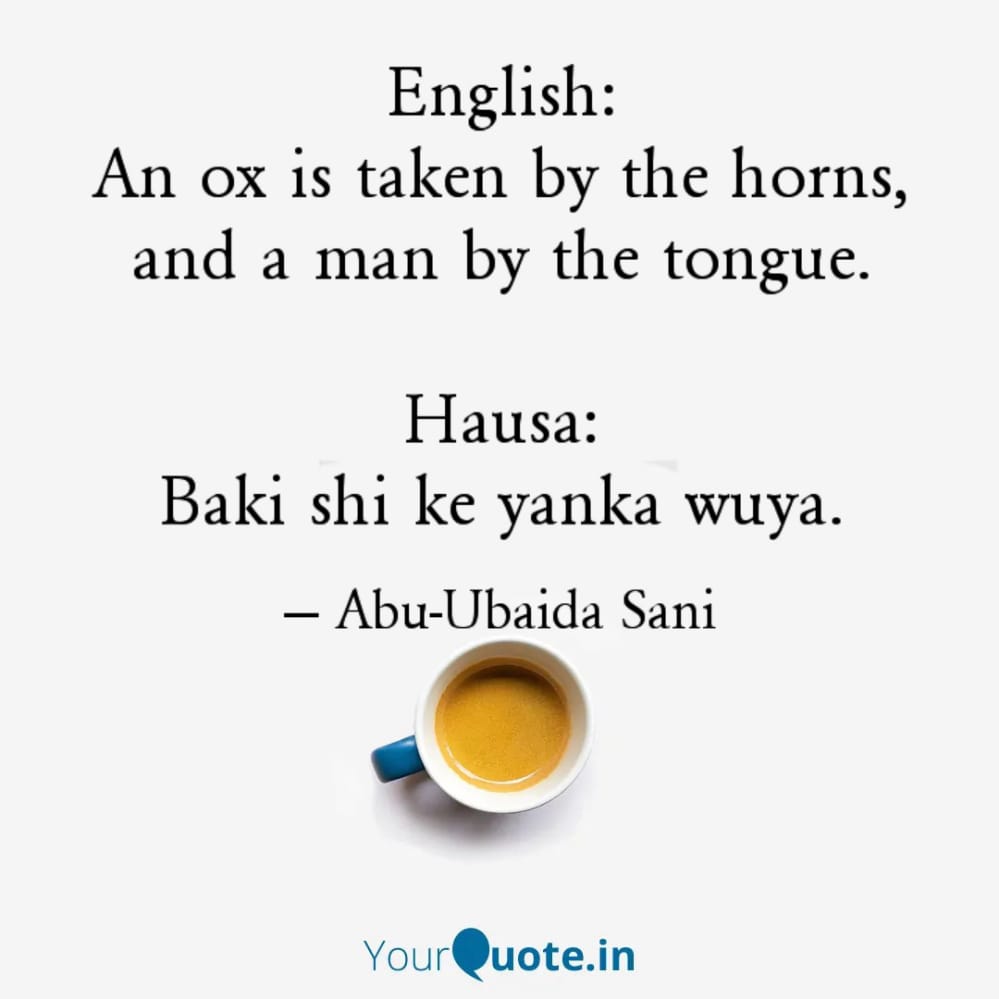 English and Hausa Proverbs (Karin Maganganun Inglishi da Hausa)
