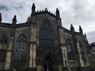 The front exterior of St Giles' Cathedral.