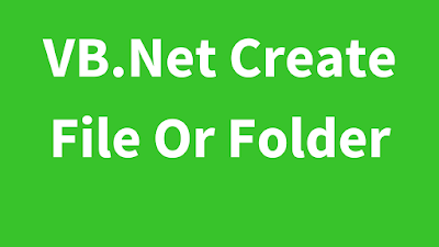 VB.Net Create Directory