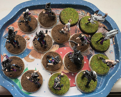 Converted Blood Bowl Dark Elves Team Basing