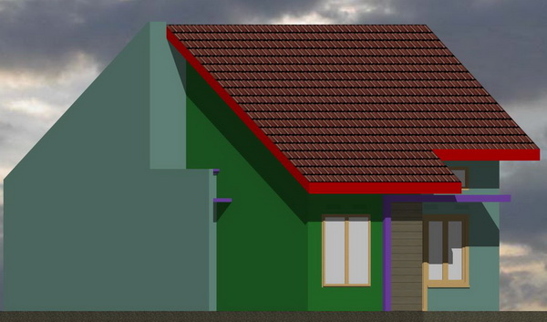 Contoh Rumah Minimalis: tampak depan rumah minimalis type 50