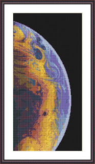 Blue planet cross stitch pattern - Tango Stitch