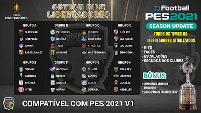 PES 2021 PS4 Option File Copa Libertadores by Emerson Pereira