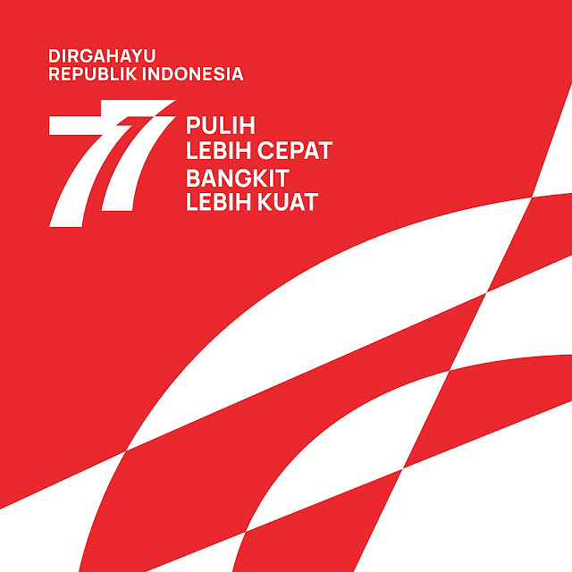 Template Desain Logo HUT RI Ke-77 Tahun 2022 Untuk Media Sosial