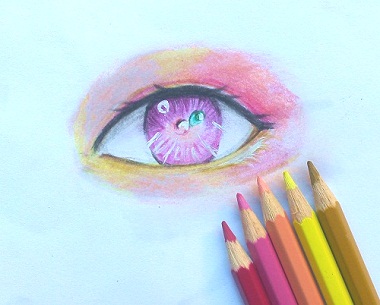 Mewarnai mata anime dengan pensil warna SIMPEL !!! - MAYAGAMI