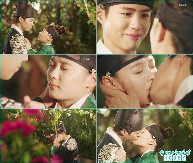  first kiss of crown prince and ra on the flower garden - Love In The Moonlight - Episode 7 Review