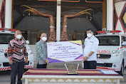 Bank Lampung Serahkan CSR Ambulance Ke Pemkab Lamteng