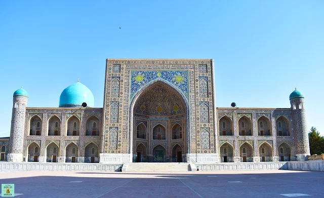 Madrasa de Tilla Kari en Registán, Samarkand
