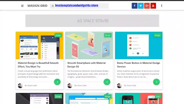 Masign Grid -Latest Version Premium Blogger Template Free Download.