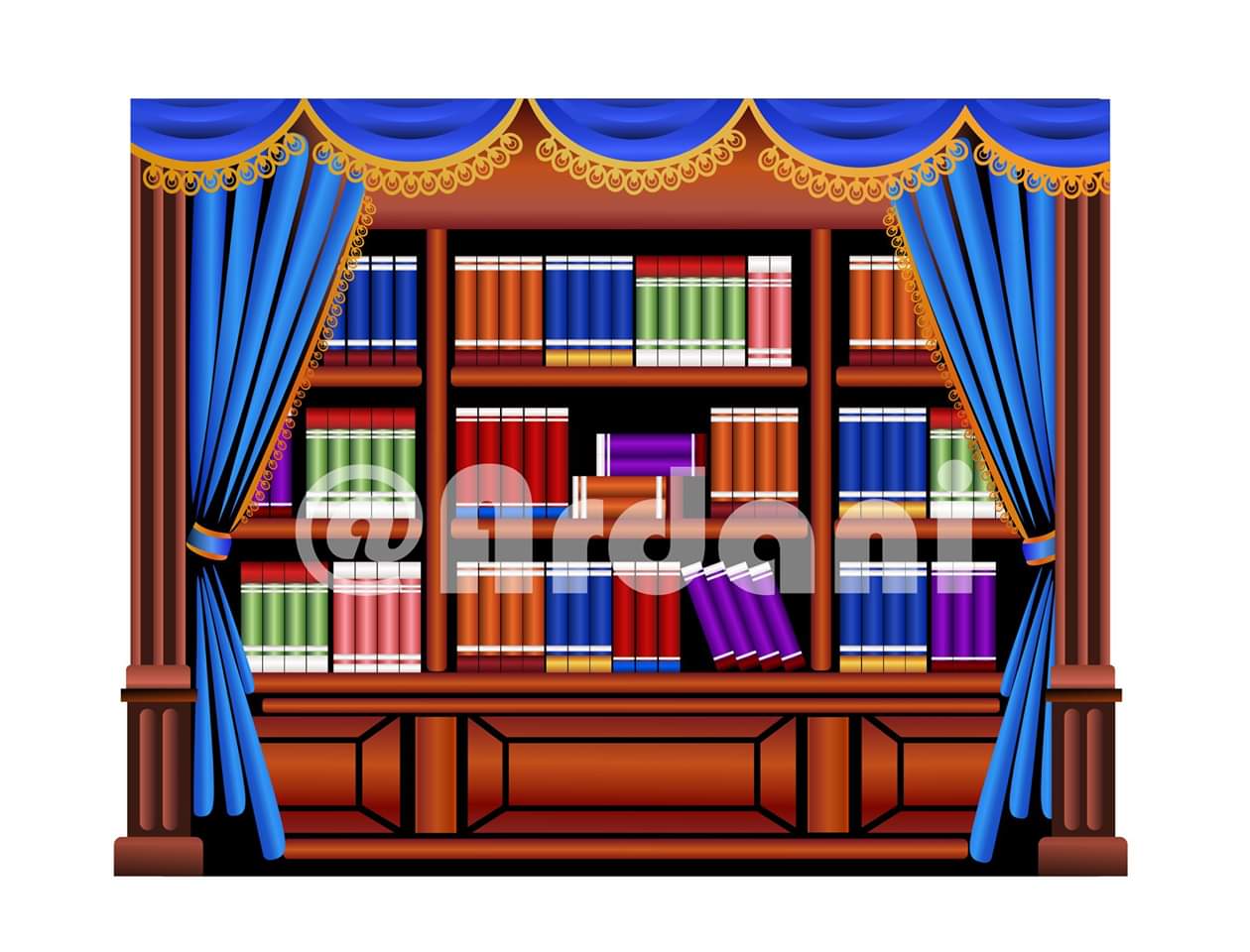 Desain Background Buku untuk Foto Acara Wisuda