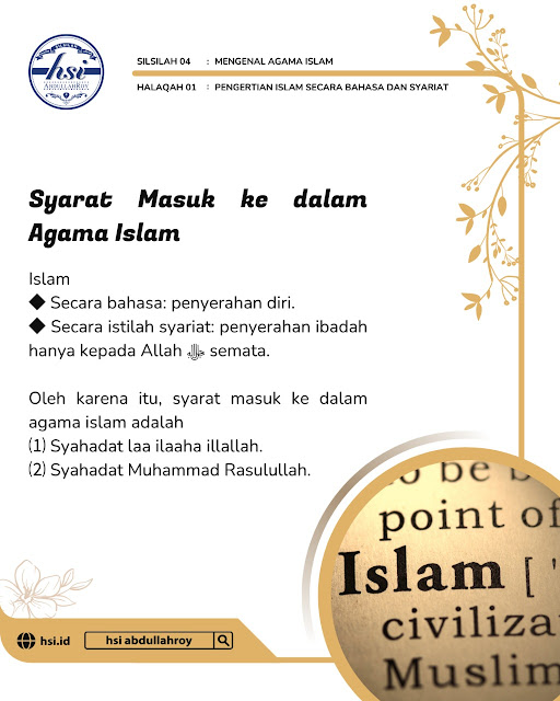 Halaqah 01 Mengenal Islam Pengertian Islam