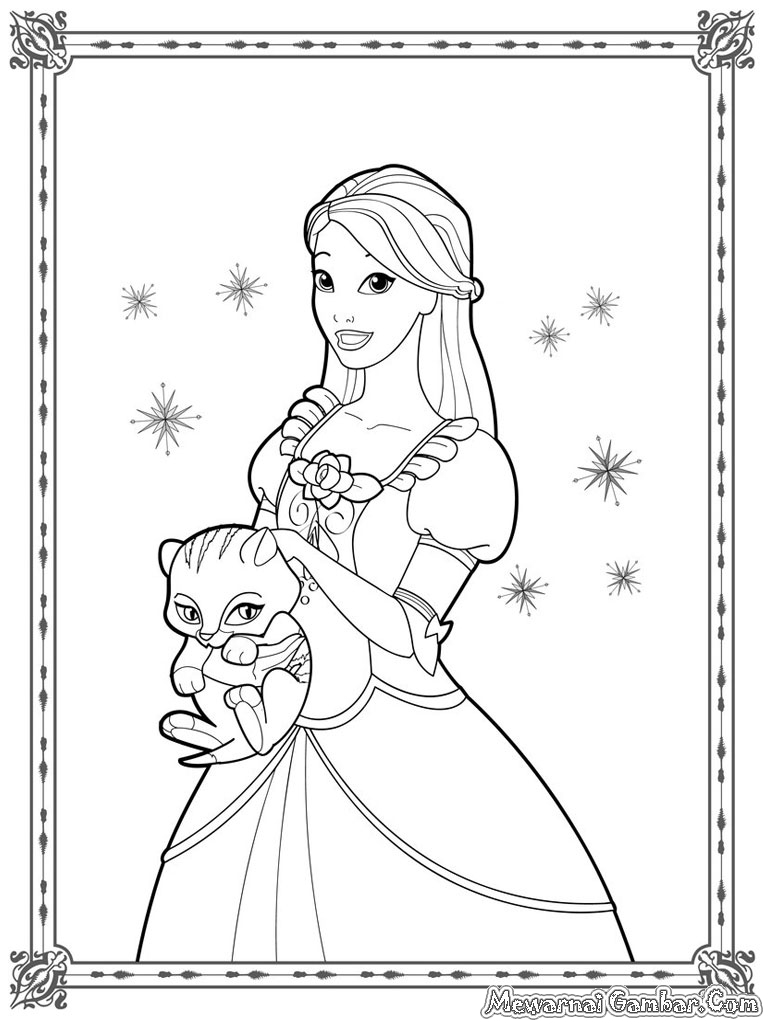 Free coloring pages of gambar  princess