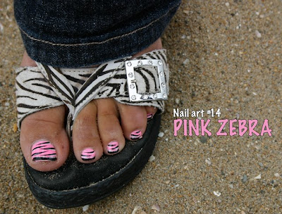 Nail Art #14 - Pink Zebra Toes