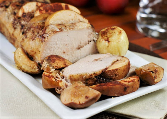 Platter of Crock Pot Apple Pork Loin Image