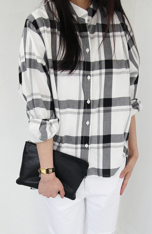 Bulky Sleeve Check Shirt