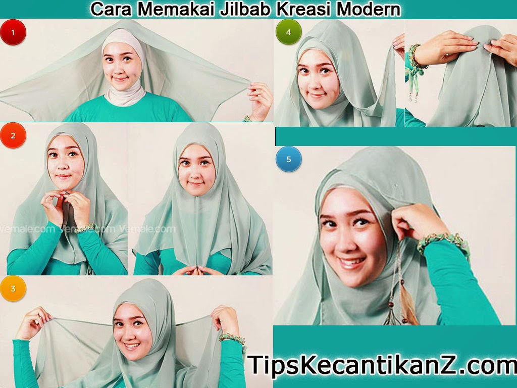 Dtutorial Cara Memakai Hijab Segi Empat Modern
