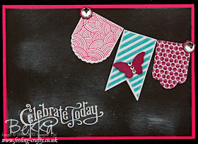 Celebrate Today Chalkboard Technique Card Featuring the Hearts a Flutter Stamp Set by Stampin' Up! Demonstrator Bekka Prideaux - this card featured in one of her classes