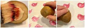 potato prints with kids