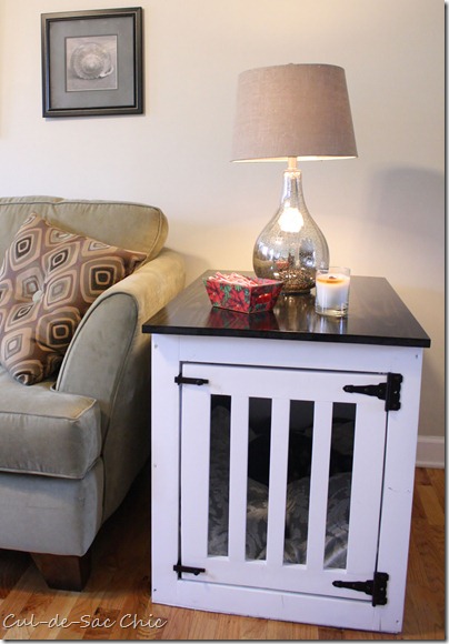 build a dog crate end table