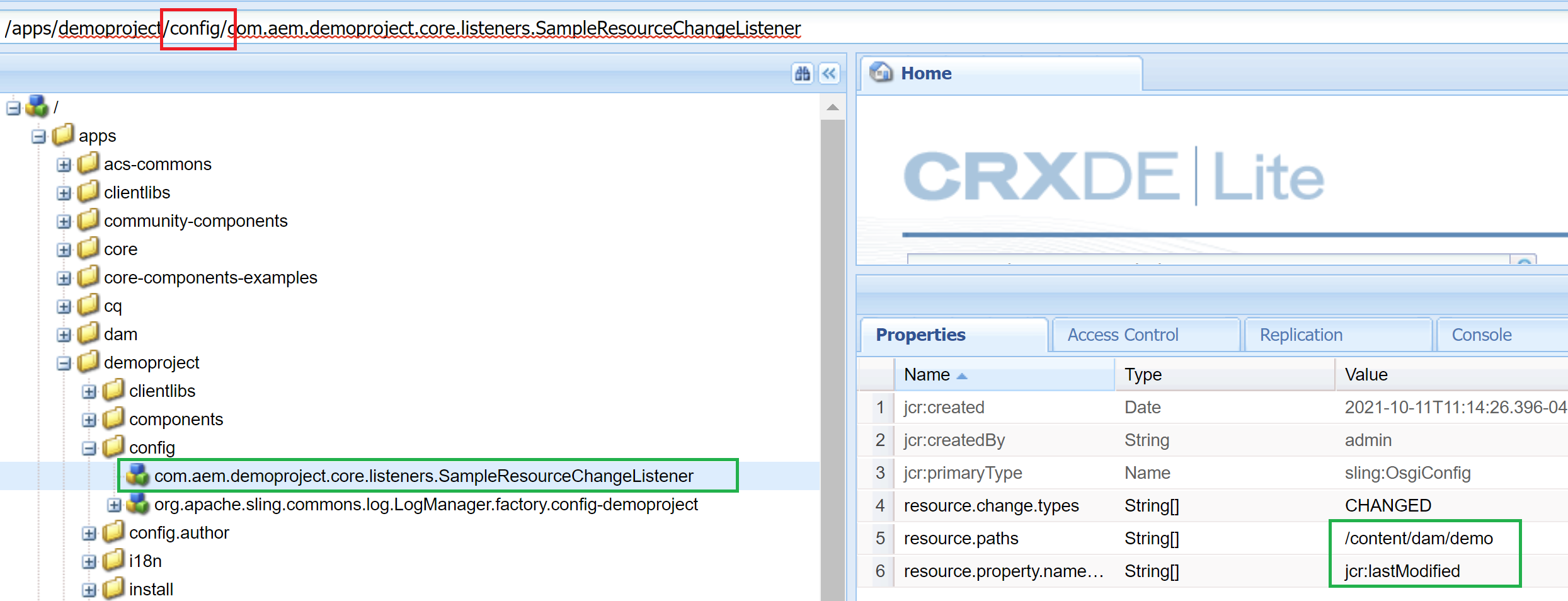 OSGi Config - ResourceChangeListener