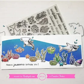 Sunny Studio Stamps: Best Fishes customer card by Candice Fisher