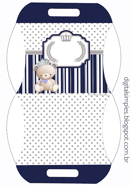 Bear Charming Prince Free Printable Boxes.  