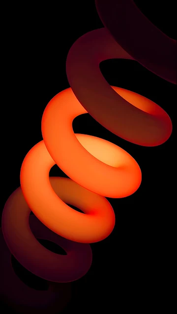 4K Glowing Coil Wallpaper – Futuristic Abstract Background
