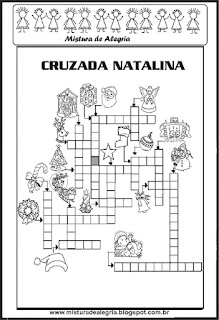 Palavra cruzada natalina