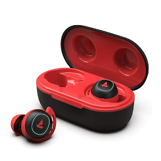 boAt Airdopes 441 TWS Ear-Buds with IWP Technology, Immersive Audio, Up to 18H Total Playback, IPX6 Water Resistance, Super Touch Controls, Secure Sports Fit & Type-C Port(Raging Red)