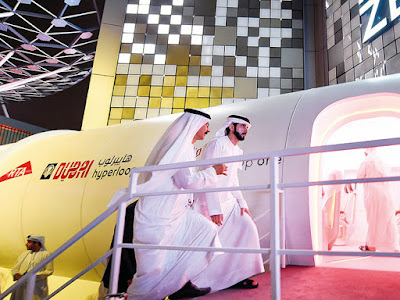 Prince of Dubai entering Hyperloop