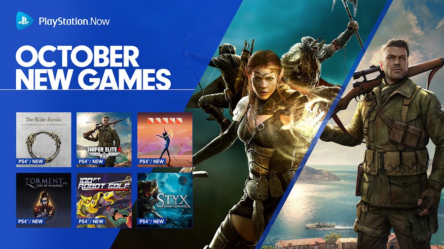 sony playstation now elder scrolls online sniper elite 4