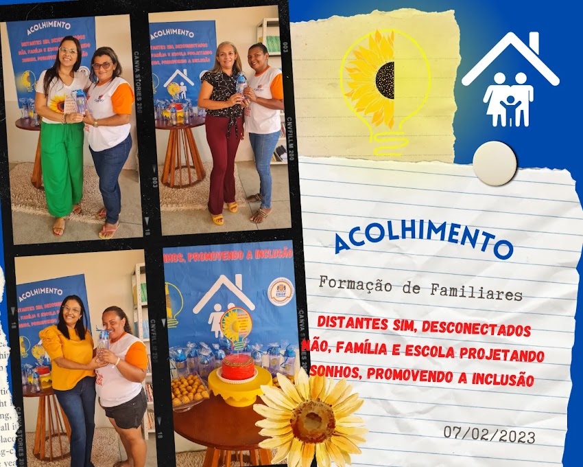 Semana de acolhimento do projeto Formação de familiares. 