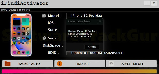 iFindMyActivator Windows Tool For Help FMI OFF OPEN MENU iOS Devices