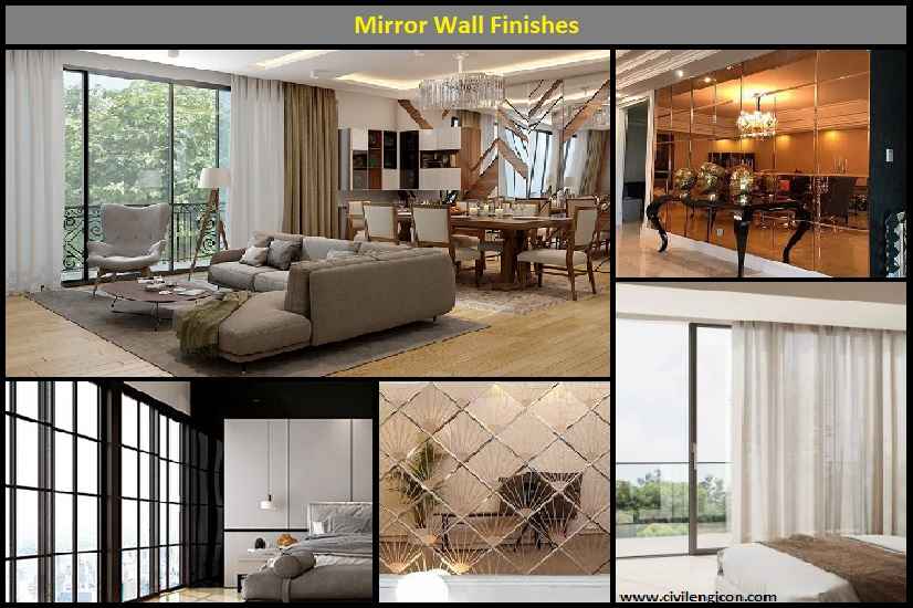 Mirror Wall Finish-Types of Wall Finishes For Your New Home