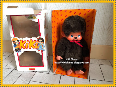 grand kiki 45 cm neuf et dans sa boite, vintage, collection, collector, monchhichi, grand kiki aux yeux bleus 