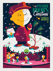 Peanuts “A Charlie Brown Christmas” Variant Edition Screen Print by Tom Whalen