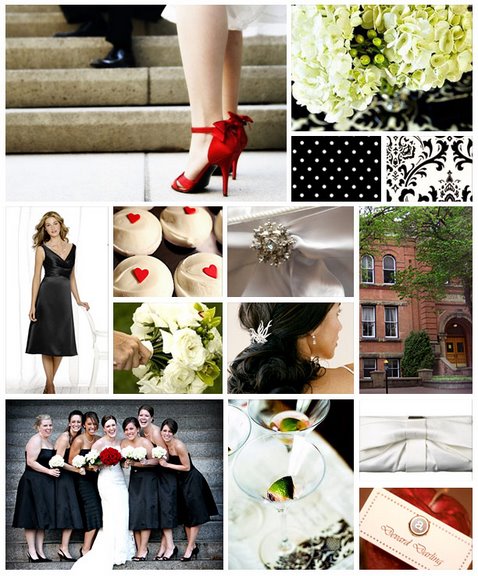 ivory red and black weddings