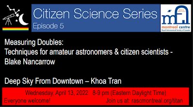 poster for RASC Montreal Citizen Science episode 5