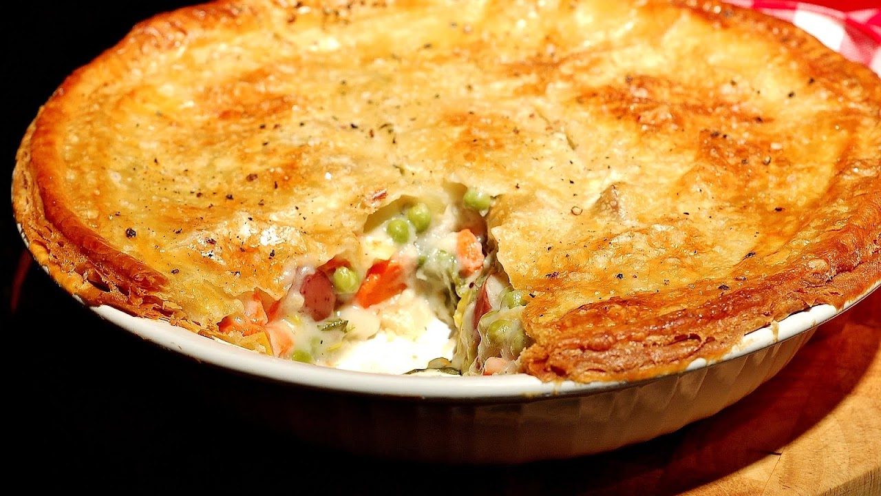 Chicken Pot Pie With Puff Pastry Top And Bottom