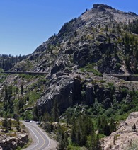 Views of Old Highway U.S. 40 Donner Summit area